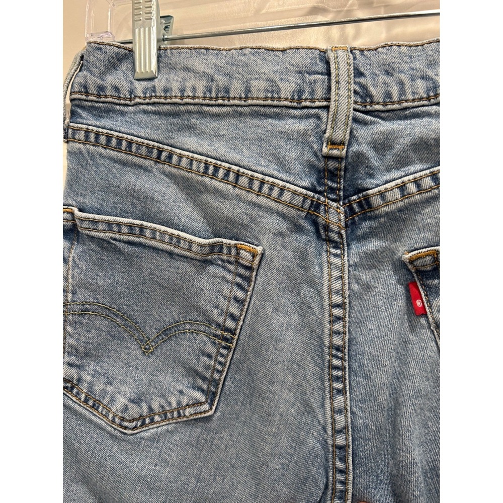 Levis 511 Slim Fit Jeans Mens 29x32 Light Blue Ripped Denim (fits 28x30) - Picture 10 of 11